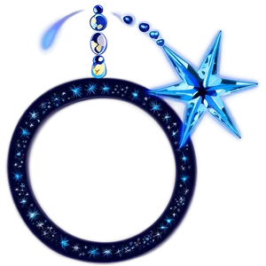 Twinkling Star Circle Png Mwe PNG Image