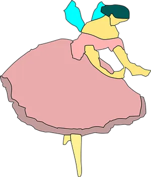 Twirling Ballerina Vector Art PNG Image