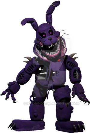 Twisted Bonnie F N A F Artwork PNG Image