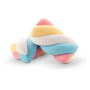 Twisted Colorful Marshmallows PNG Image