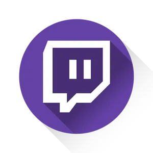 Twitch Logo Purple Background PNG Image