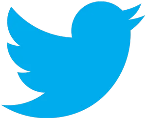 Twitter Bird Logo Blueon Grey PNG Image