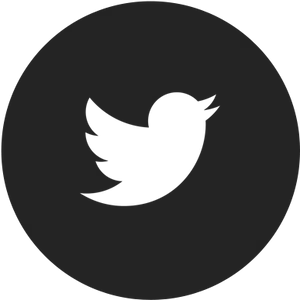 Twitter Logo Black Background PNG Image