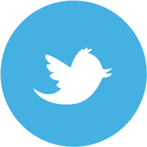 Twitter Logo Blue Background PNG Image