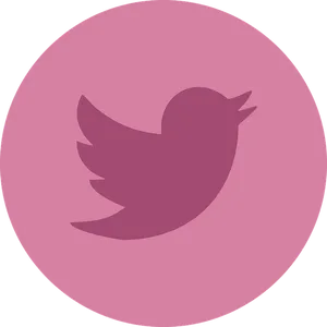 Twitter Logo Pink Background PNG