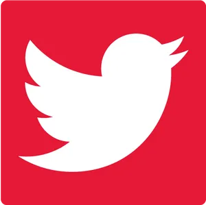 Twitter Logo Red Background PNG