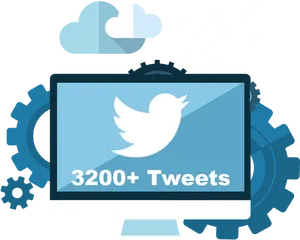 Twitter Milestone3200 Tweets PNG Image