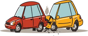 Two Car Collision Illustration PNG Image