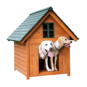 Two Dogsin Wooden House PNG Image