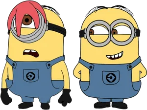 Two Minions Clipart PNG Image