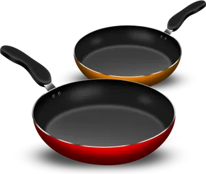 Two Nonstick Frying Pans PNG Image