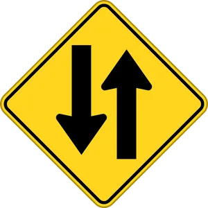 Two Way Traffic Sign PNG Image