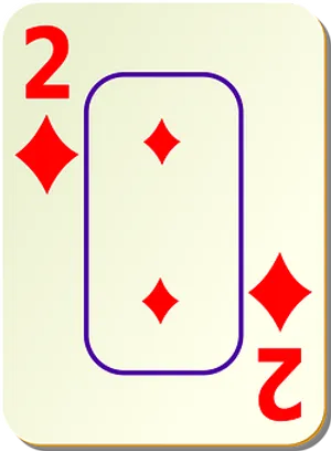 Twoof Diamonds Playing Card PNG Image