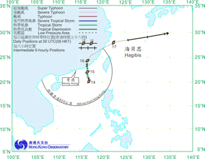 Typhoon Tracking Map Hong Kong Observatory PNG Image