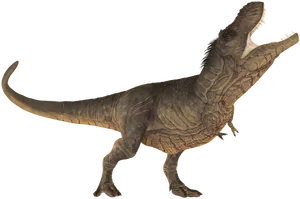 Tyrannosaurus Rex Roaring Pose PNG Image