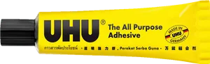 U H U All Purpose Adhesive Tube PNG Image