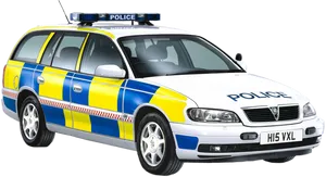 U K Police Car Battenburg Markings PNG Image