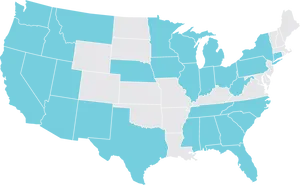 U S A Blank Map Outline PNG Image