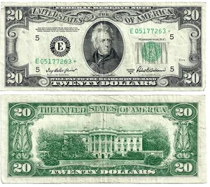 U S Twenty Dollar Bill1985 Series PNG Image