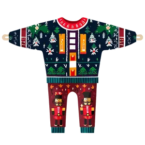 Ugly Christmas Sweater With Nutcracker Png 06122024 PNG Image