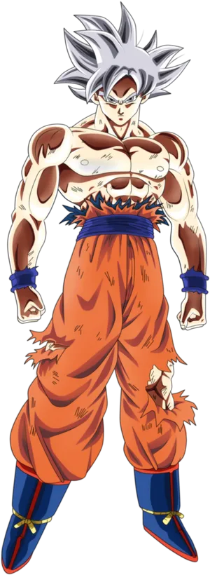 Ultra Instinct Goku Full Body PNG Image