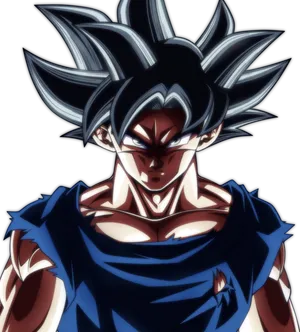 Ultra Instinct Goku Intense Stare PNG Image