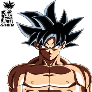 Ultra Instinct Goku Portrait PNG Image