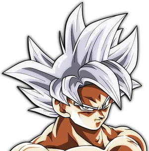 Ultra Instinct Goku Portrait PNG Image