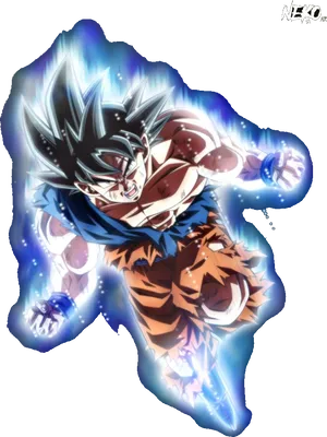 Ultra Instinct Goku Power Up PNG Image