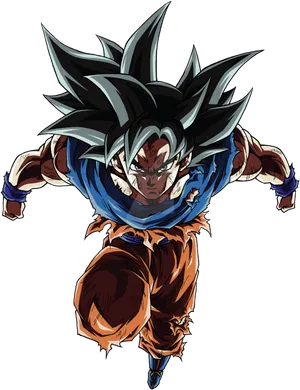 Ultra Instinct Goku Power Up PNG Image