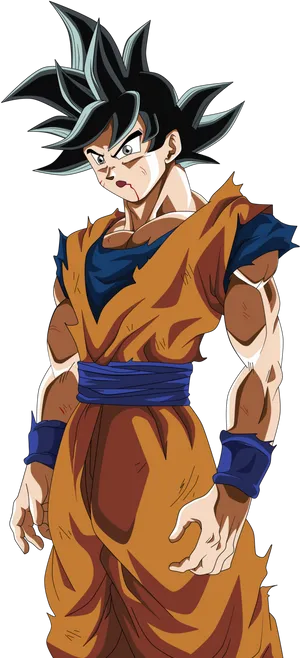 Ultra Instinct Goku Stance PNG Image