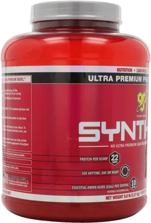 Ultra Premium Protein Powder Container PNG