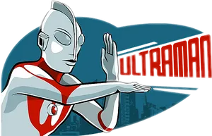 Ultraman Iconic Pose PNG Image