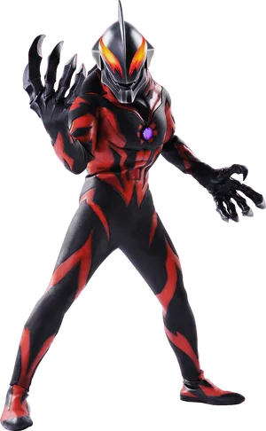 Ultraman Redand Black Suit PNG Image