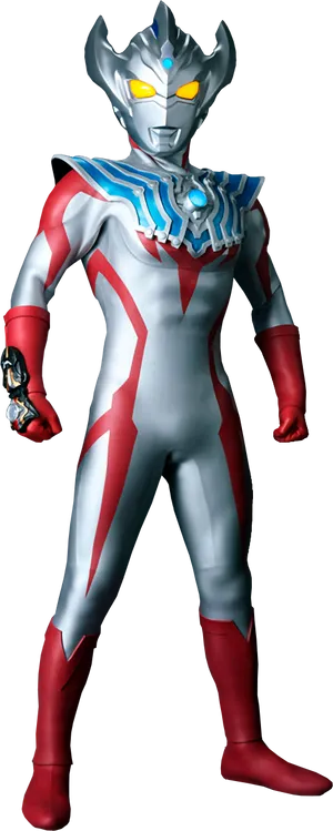 Ultraman_ Zero_ Standing_ Pose PNG Image