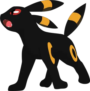 Umbreon Pokemon Illustration PNG Image