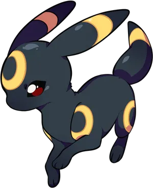 Umbreon Pokemon Illustration PNG Image