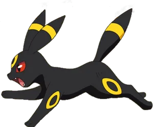 Umbreon Pokemon Running PNG Image