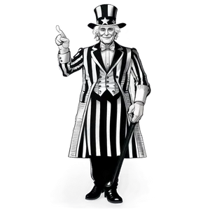 Uncle Sam Black And White Png Qgv PNG Image