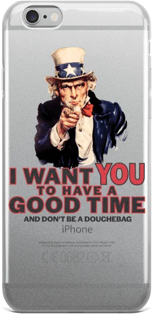 Uncle Sam Phone Case Design PNG Image