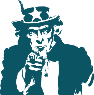 Uncle Sam Pointing Finger Graphic PNG Image