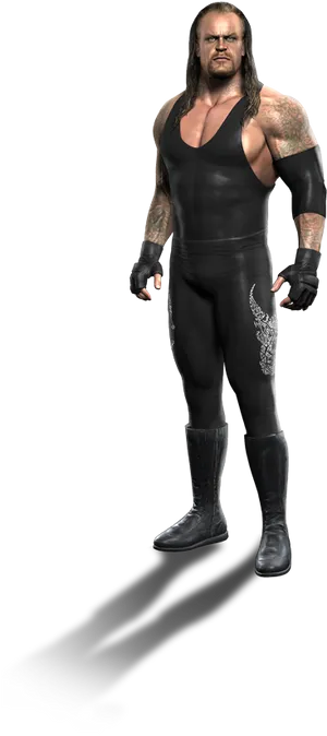 Undertaker Wrestling Legend Pose PNG Image