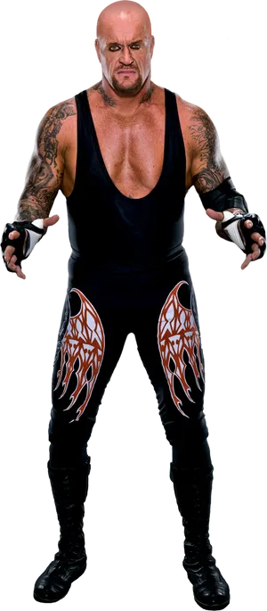 Undertaker Wrestling Pose PNG Image