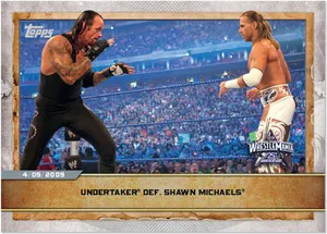 Undertakervs Shawn Michaels Wrestle Mania25 PNG Image