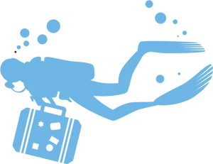Underwater Photographer Silhouette PNG