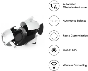 Underwater Robot Features Illustration PNG