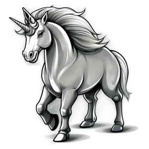 Unicorn Coloring Page Png 06132024 PNG Image