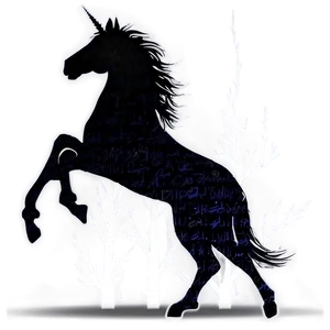 Unicorn Silhouette D PNG Image