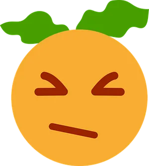 Unimpressed Clementine Emoji PNG Image