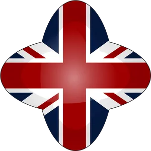 Union Jack Flower Design PNG Image